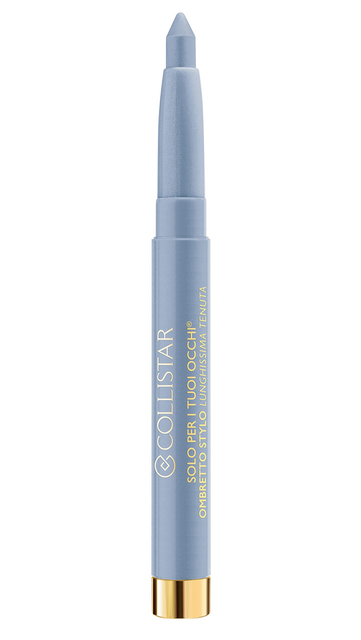 Collistar light blue slim eye pencil with built-in sharpener, waterproof formula visible on label