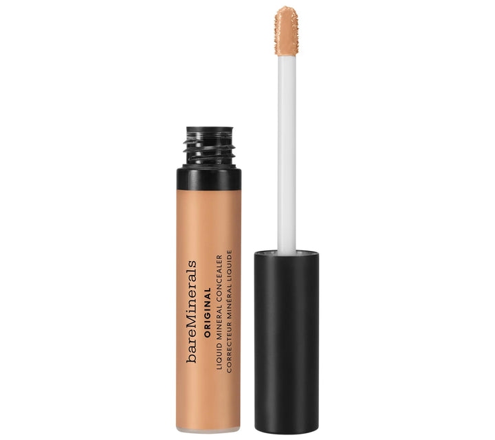 Small beige tube of liquid mineral concealer, 6 ml, medium tan shade