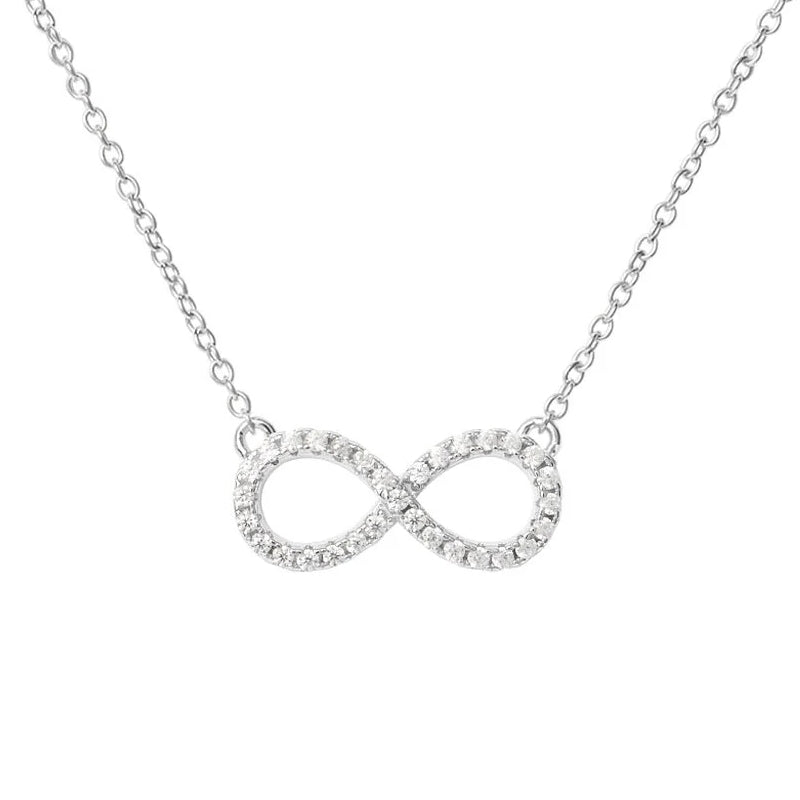 Timeless Infinity Pendant with Sparkling Clarity