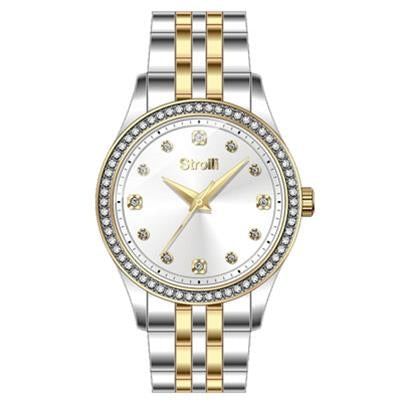 Timeless Two-Tone Crystal Elegance