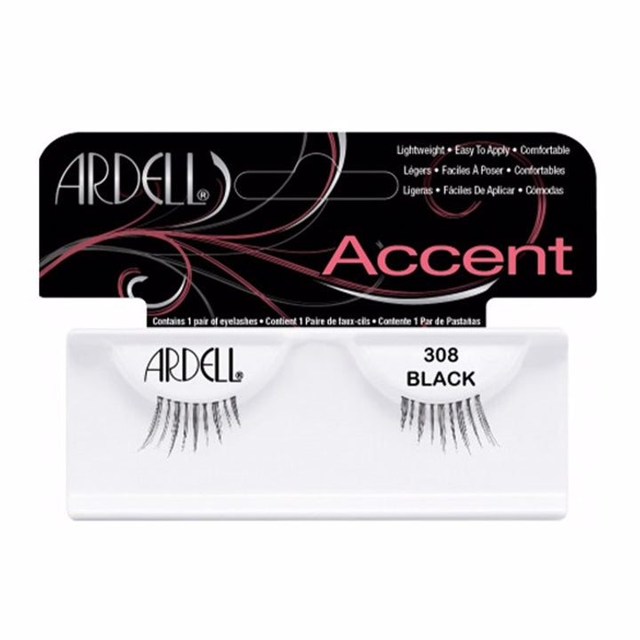 Single pair of black synthetic cat‑eye false lashes with Invisiband®