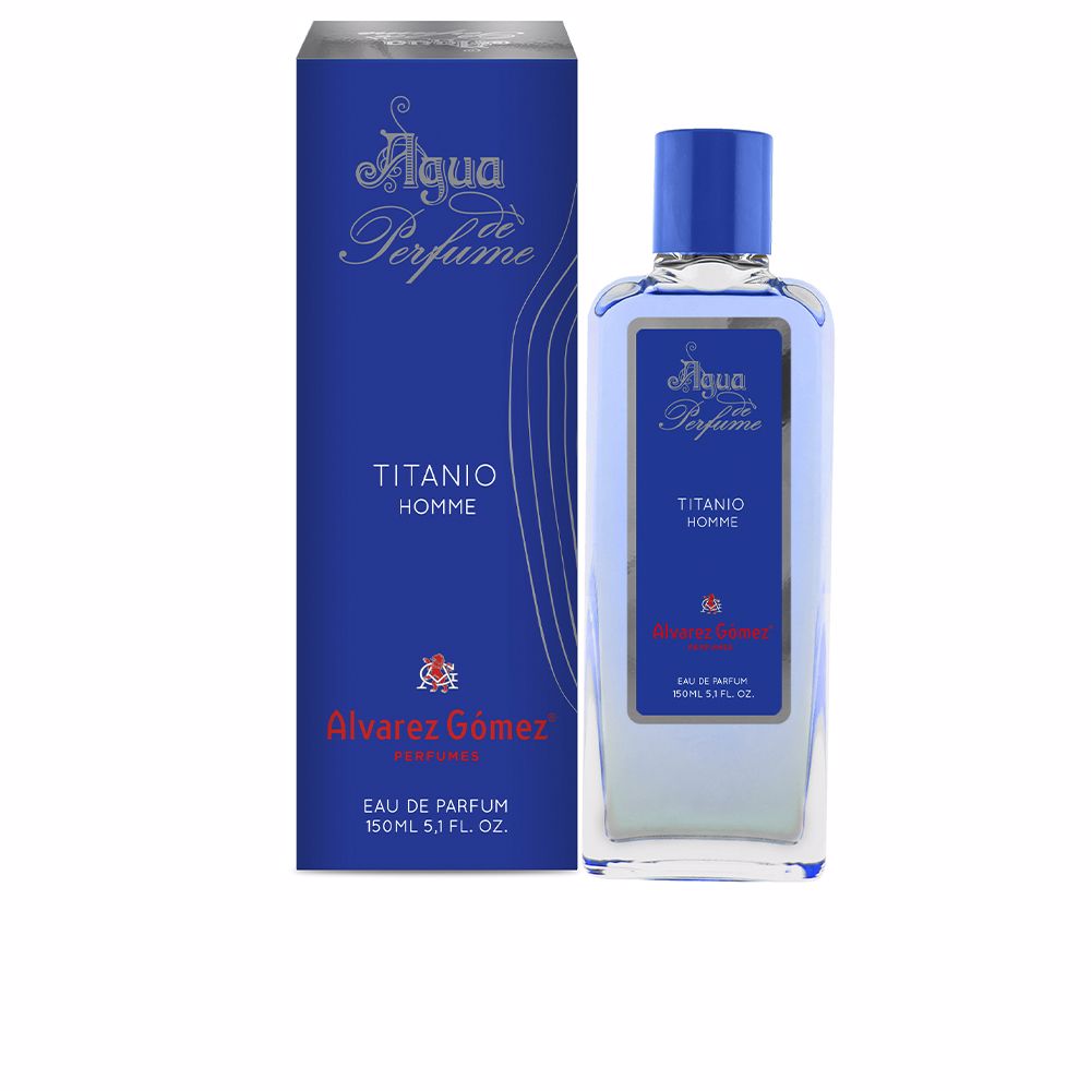 Tall glass bottle of citrus aquatic eau de toilette, 150 ml, clear liquid
