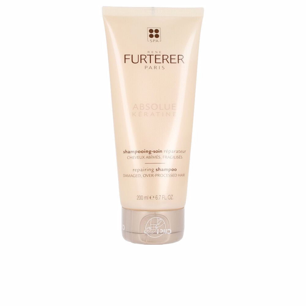 200 ml bottle of repairing keratin shampoo, sulfate‑free, for damaged Unisex hair