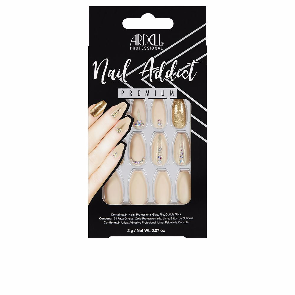 Set of glossy press-on nails in assorted sizes, high-shine finish, cruelty-free
