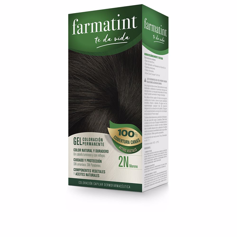 Gel hair colour kit in 2N Dark Brown with developer and repair complex
