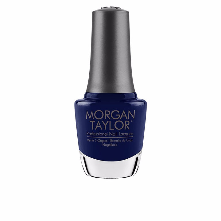 15 ml Deja Blue creme nail lacquer in clear glass bottle with curved brush