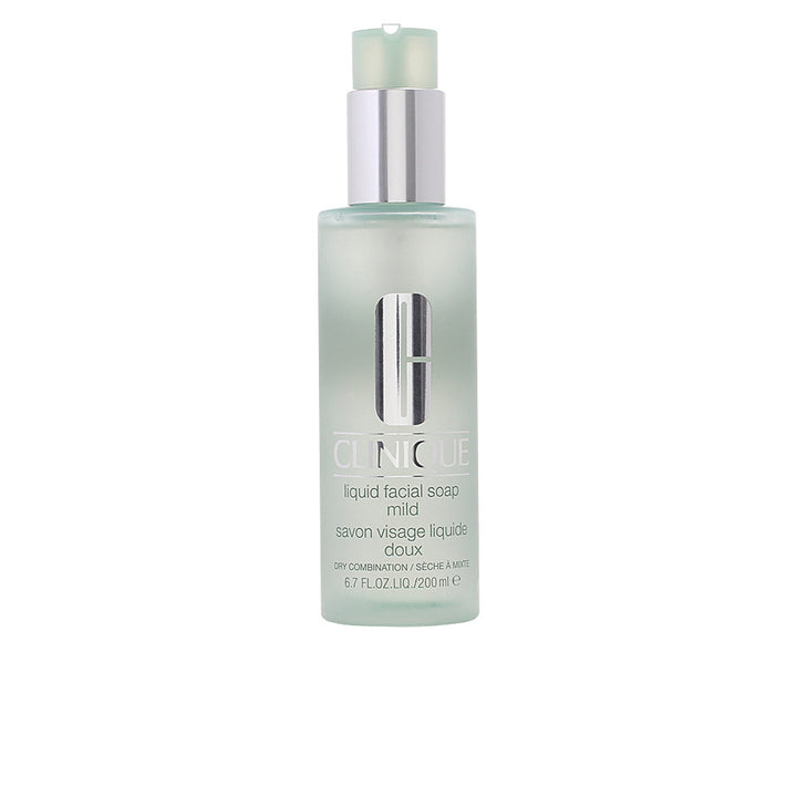 Clear gel facial cleanser in 200 ml pump bottle, fragrance‑free, Unisex