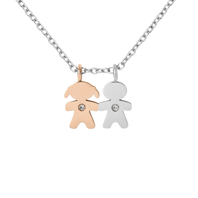 Radiant Minimalist Pendant Necklace in Rose Gold and Silver