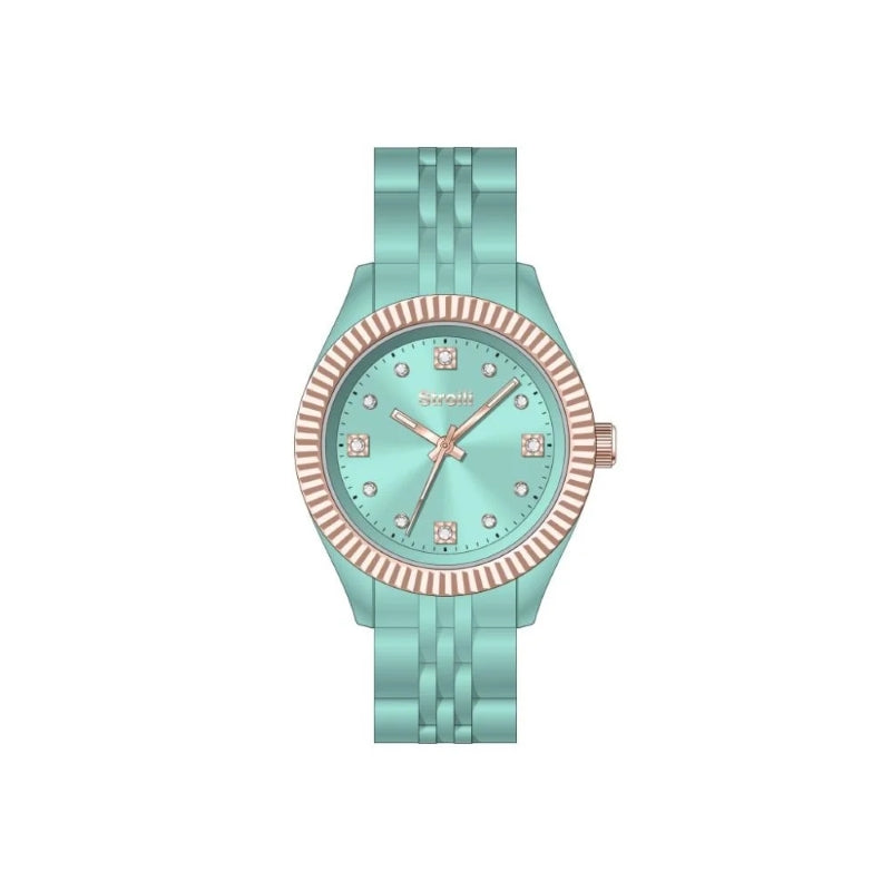 Turquoise Radiance Textured Bezel Timepiece