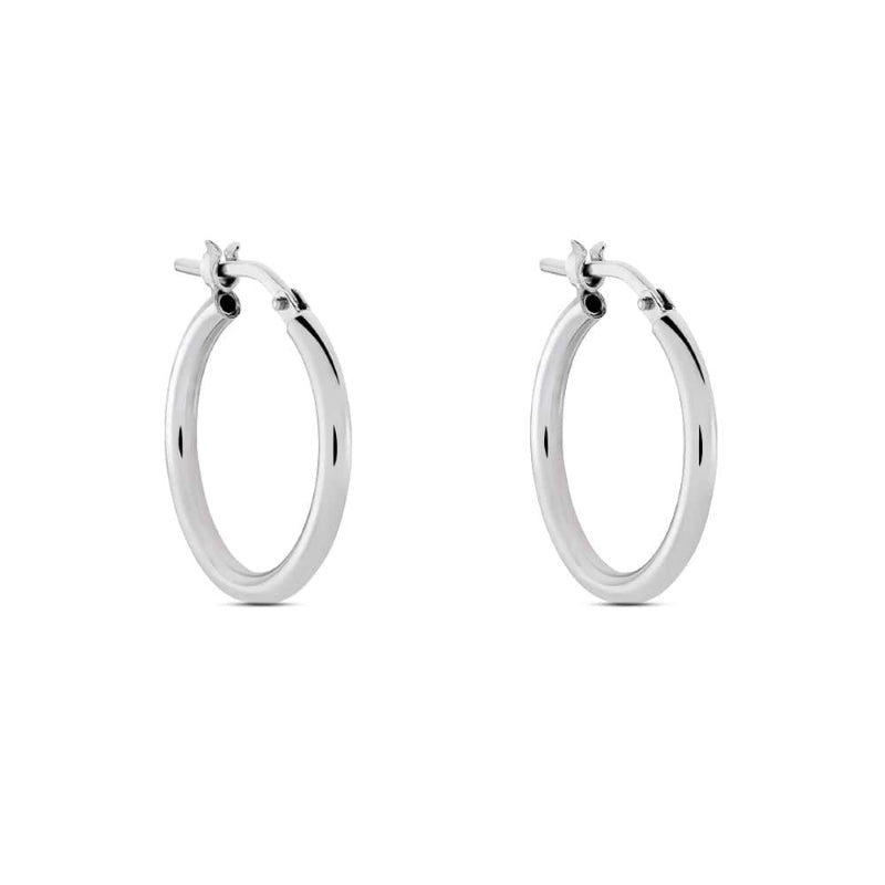 Timeless Classic Polished Silver Hoops