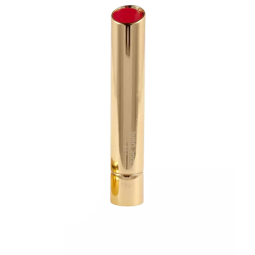 Refillable satin lipstick in deep rouge, metal case and 2 g refill