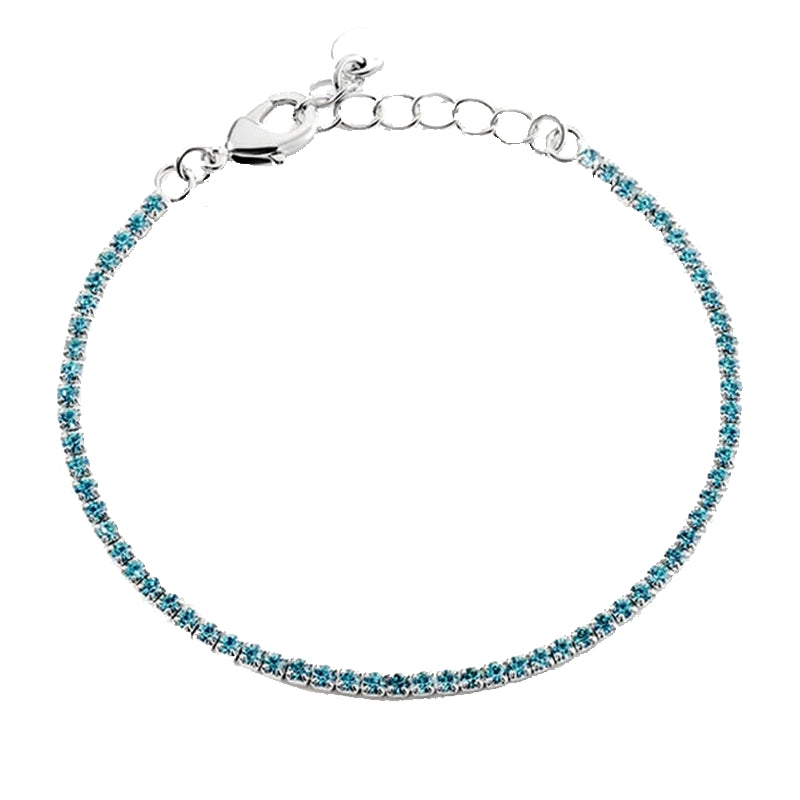 Celeste Blue Crystal Tennis Bracelet