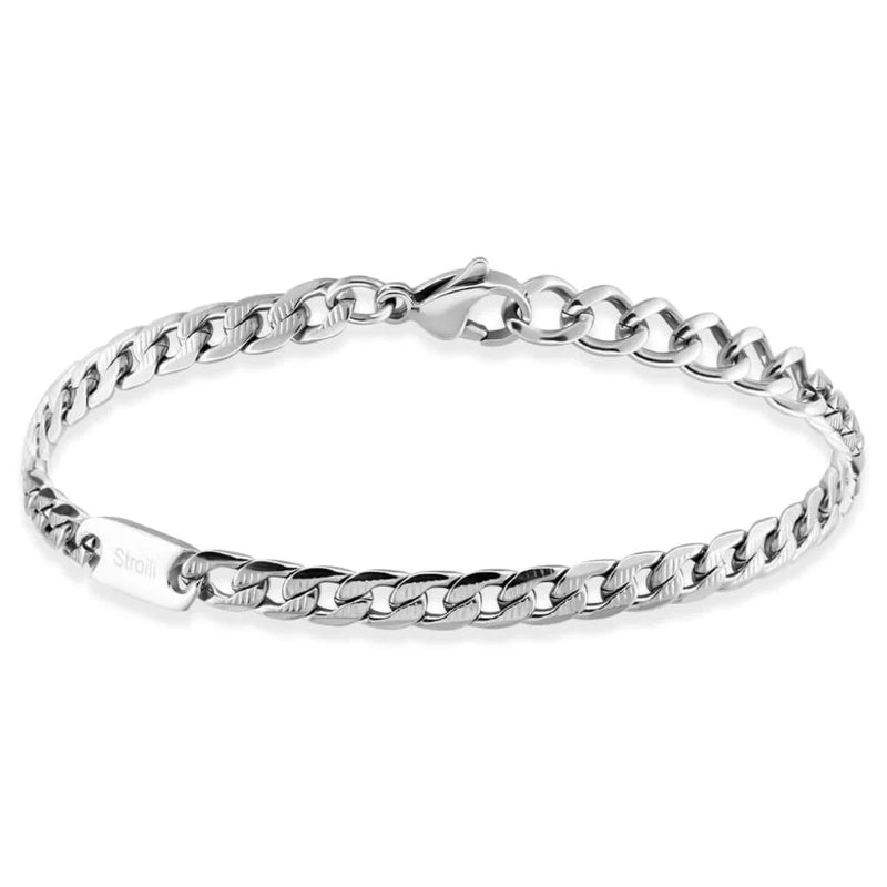 Sleek Minimalist Stainless Steel Chain Bracelet