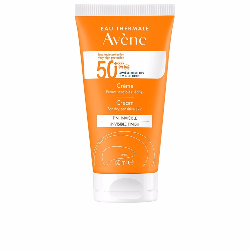 50 ml cream tube of SPF 50+ hydrating facial sunscreen, matt finish