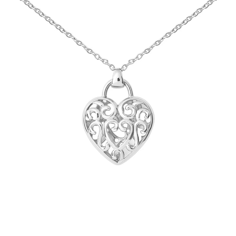 Timeless Heart-Shaped Silver Pendant