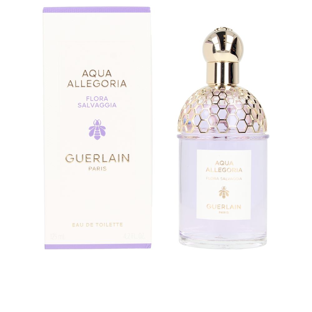 Glass perfume bottle, 125 ml, melon and wildflower Eau de Toilette, floral packaging