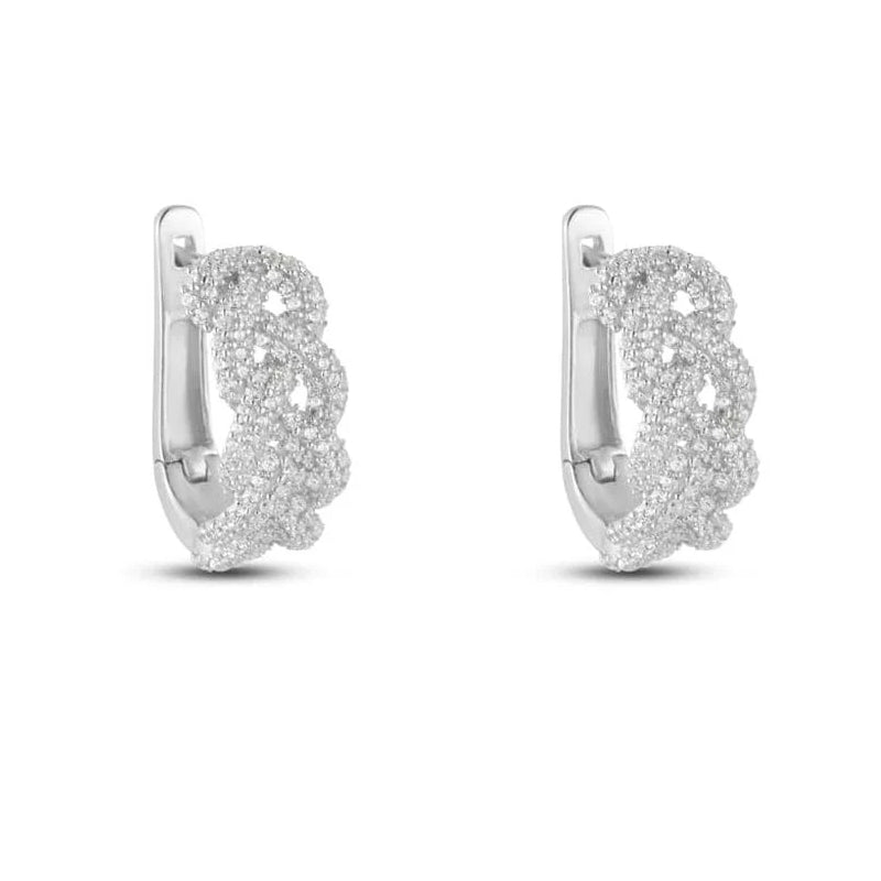 Radiant White Gold Diamond Hoop Elegance