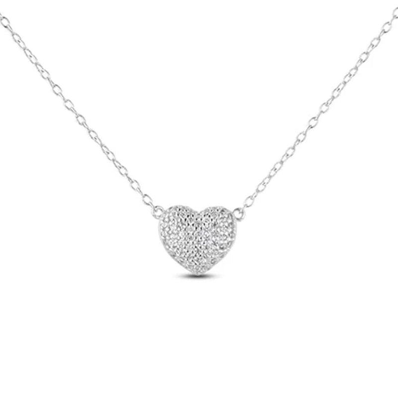 Radiant Heart Pendant with Crystal Embellishments