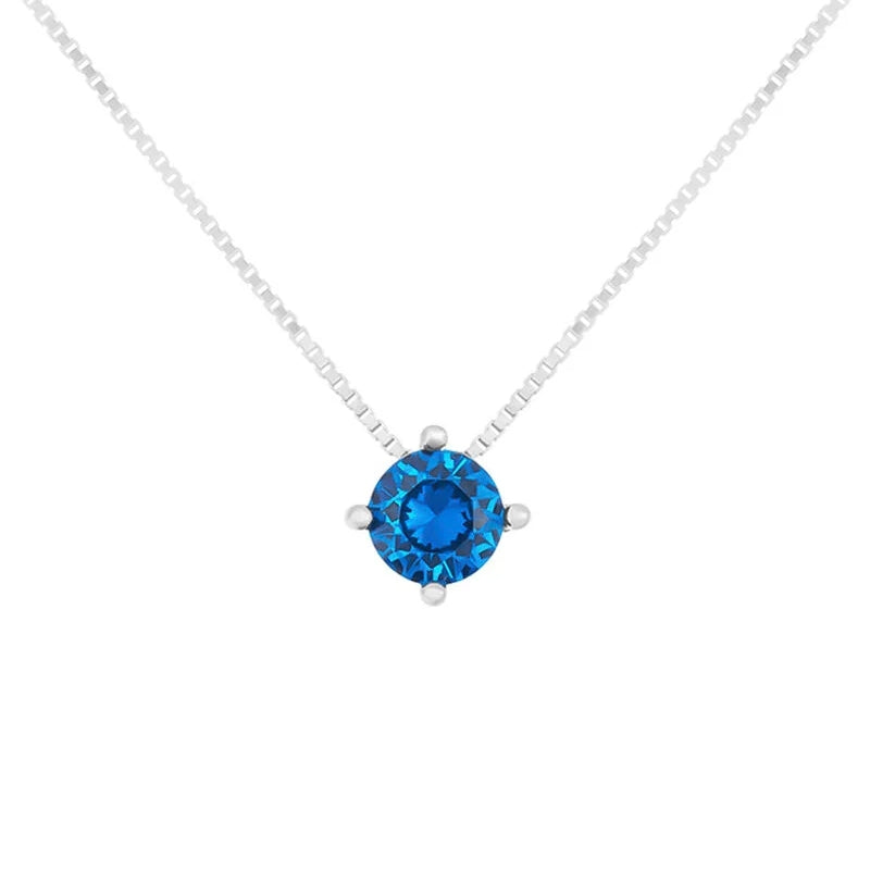 Timeless Blue Elegance Pendant Necklace