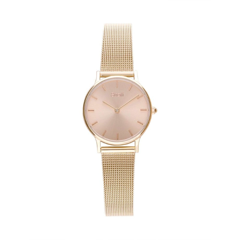 Sinobi Rose Gold Minimalist Mesh Watch