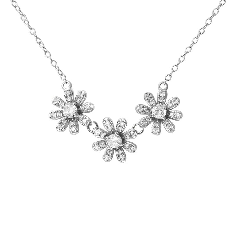 Diamond Blossom Elegance Necklace