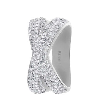 Radiant Silver Elegance with Sparkling Clear Stones
