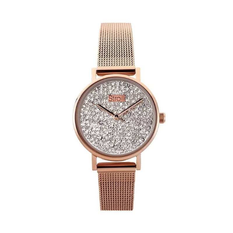 Timeless Rose Gold Elegance with Crystal Accents