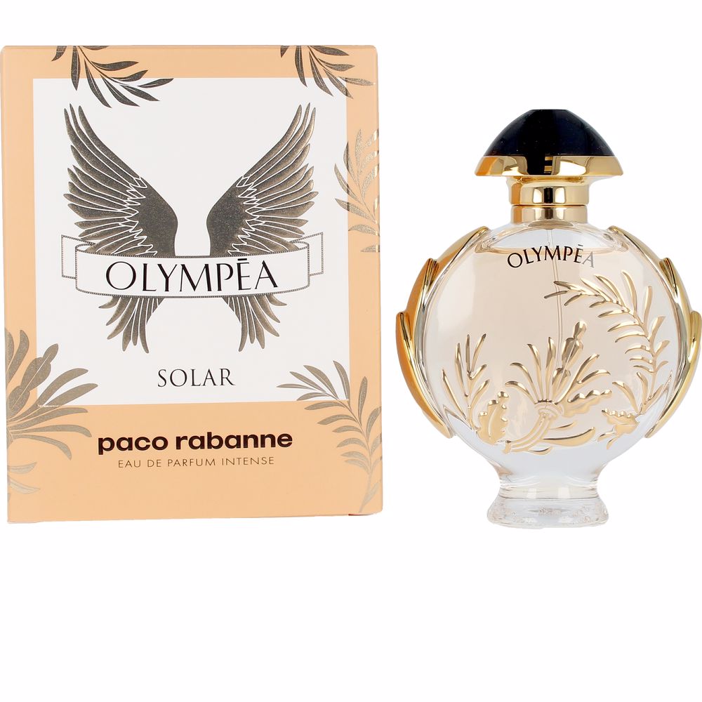 50 ml sculpted glass bottle with laurel motif and dark lacquer cap, floral fragrance