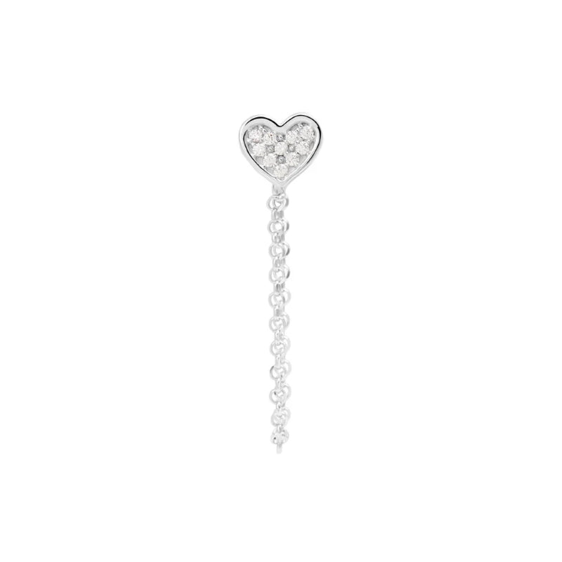 Graceful Silver Dangle with Crystal Radiance