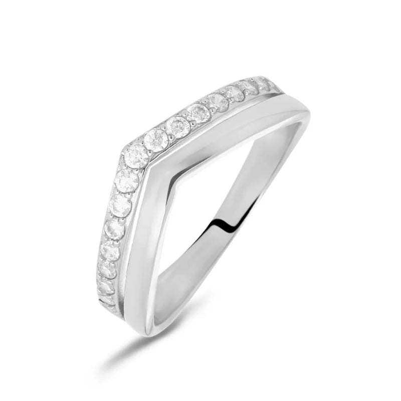 Radiant White Gold Diamond Band