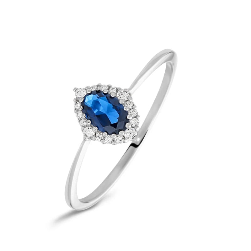 Midnight Elegance Sapphire and Diamond Ring