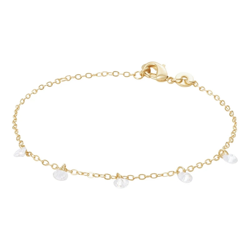 Radiant Minimalist Crystal Chain Bracelet