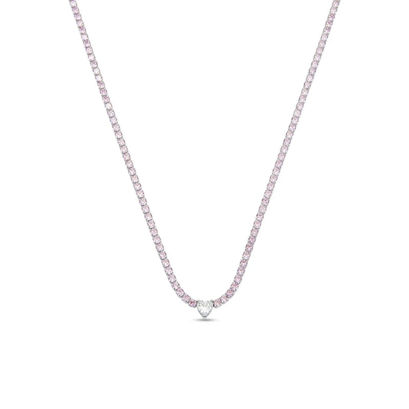 Heart of Elegance Tennis Necklace
