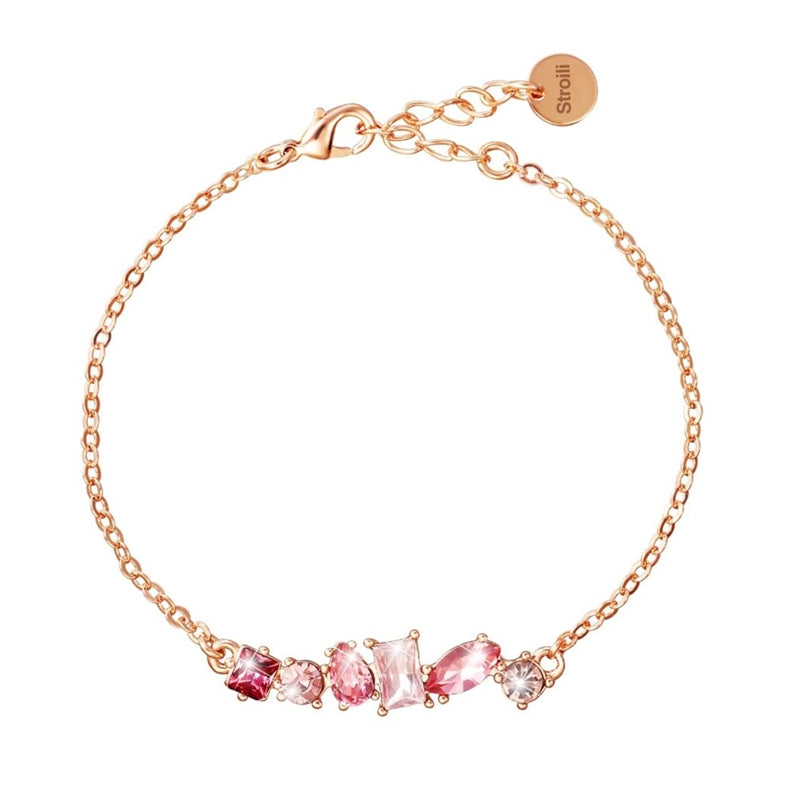 Radiant Rose Gold Crystal Harmony Bracelet