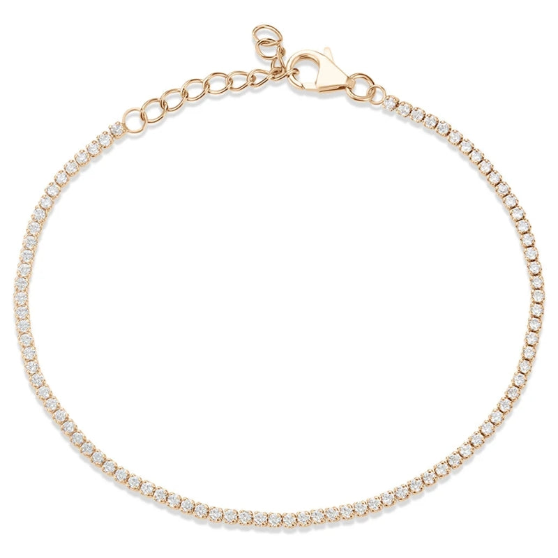 Timeless Elegance Rose Gold Tennis Bracelet