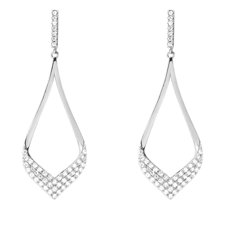 Radiant Cascade Diamond Drop Earrings
