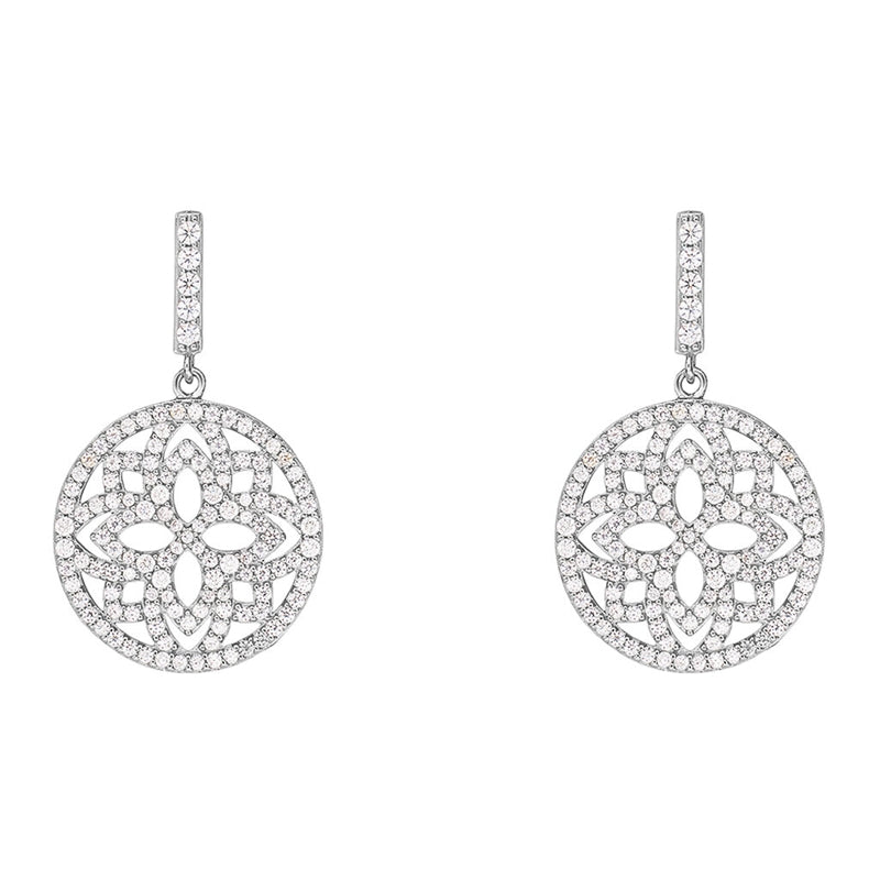 Radiant Clarity Drop Earrings with Timeless Grace