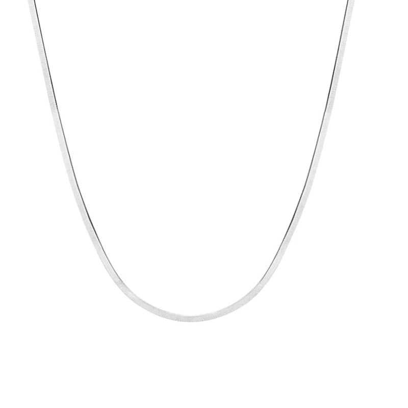 Sleek Minimalist Silver Chain Necklace