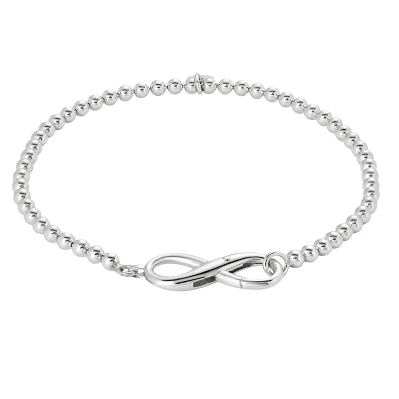 Silver Beaded Bracelet with Minimalist Elegance
