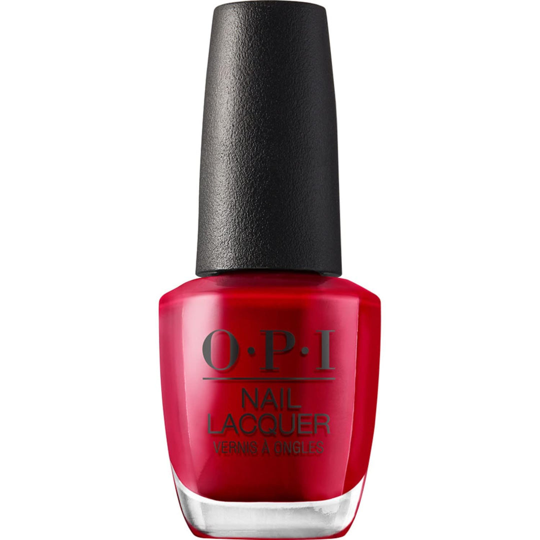 15 ml cream nail lacquer with wide flat brush, rich warm red shade