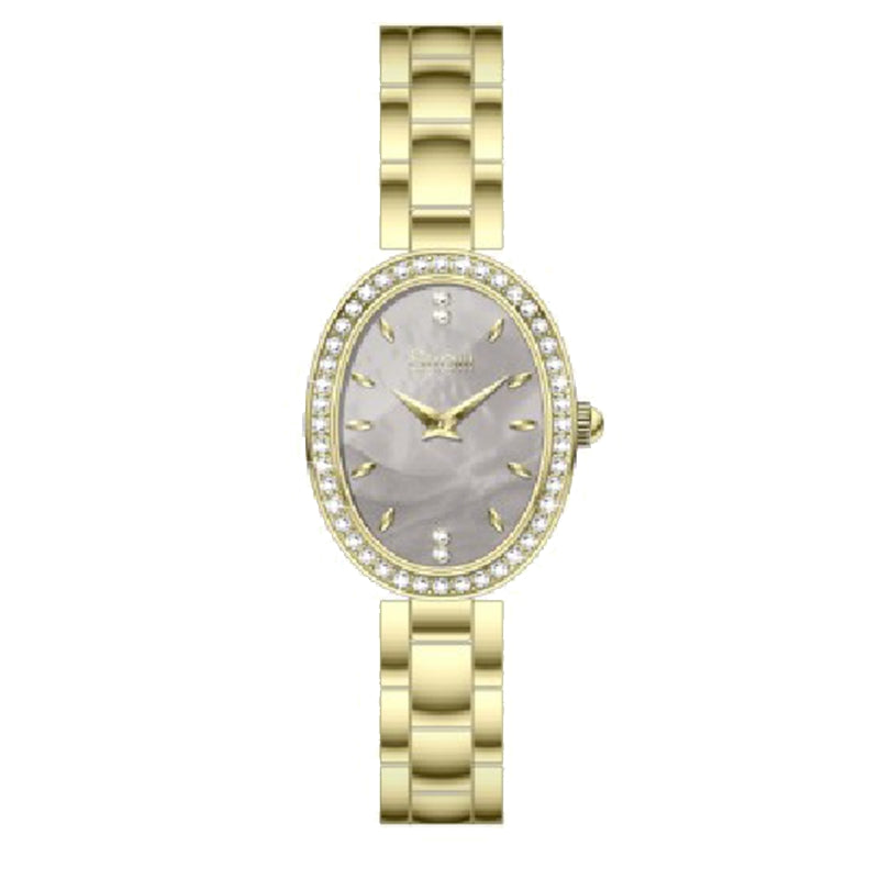 Timeless Oval Elegance with Crystal Accents