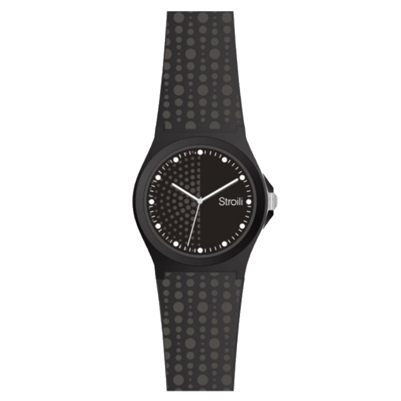 Midnight Precision Dot Pattern Timepiece