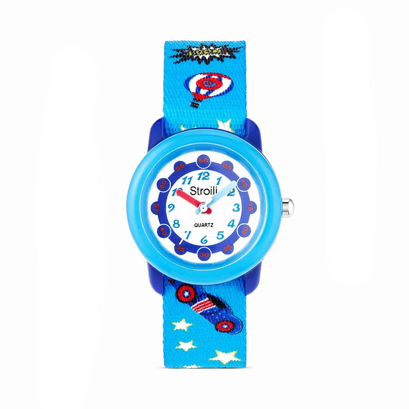 Playful Precision in Vibrant Blue and Red