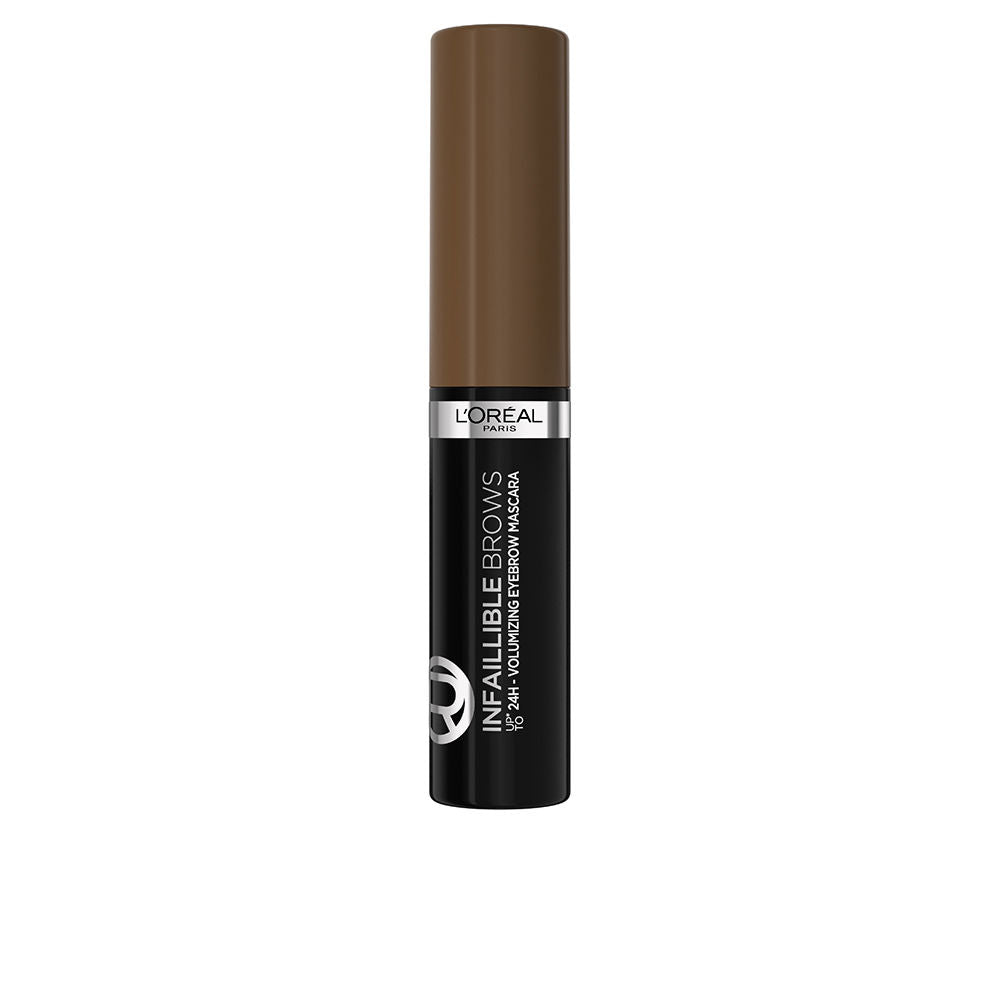 Small tube of dark brunette brow gel with precision brush, 4.9 ml, Unisex