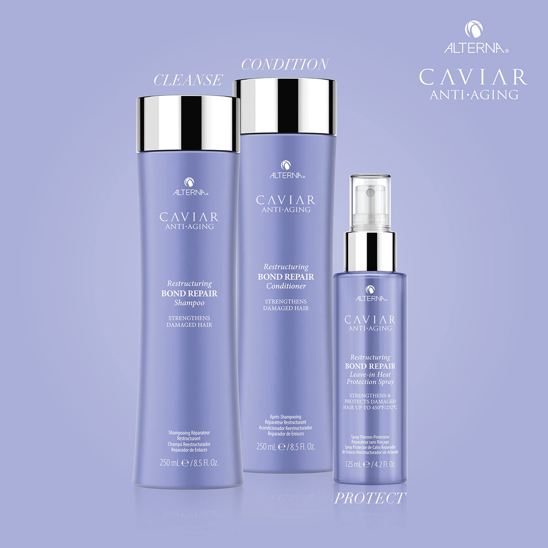 250 ml bottle of Caviar Restructuring Bond Repair Conditioner for damaged hair