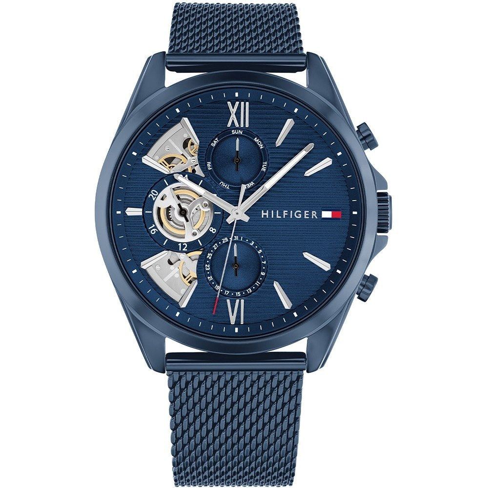 Blue Steel Chronograph Mesh Strap Watch