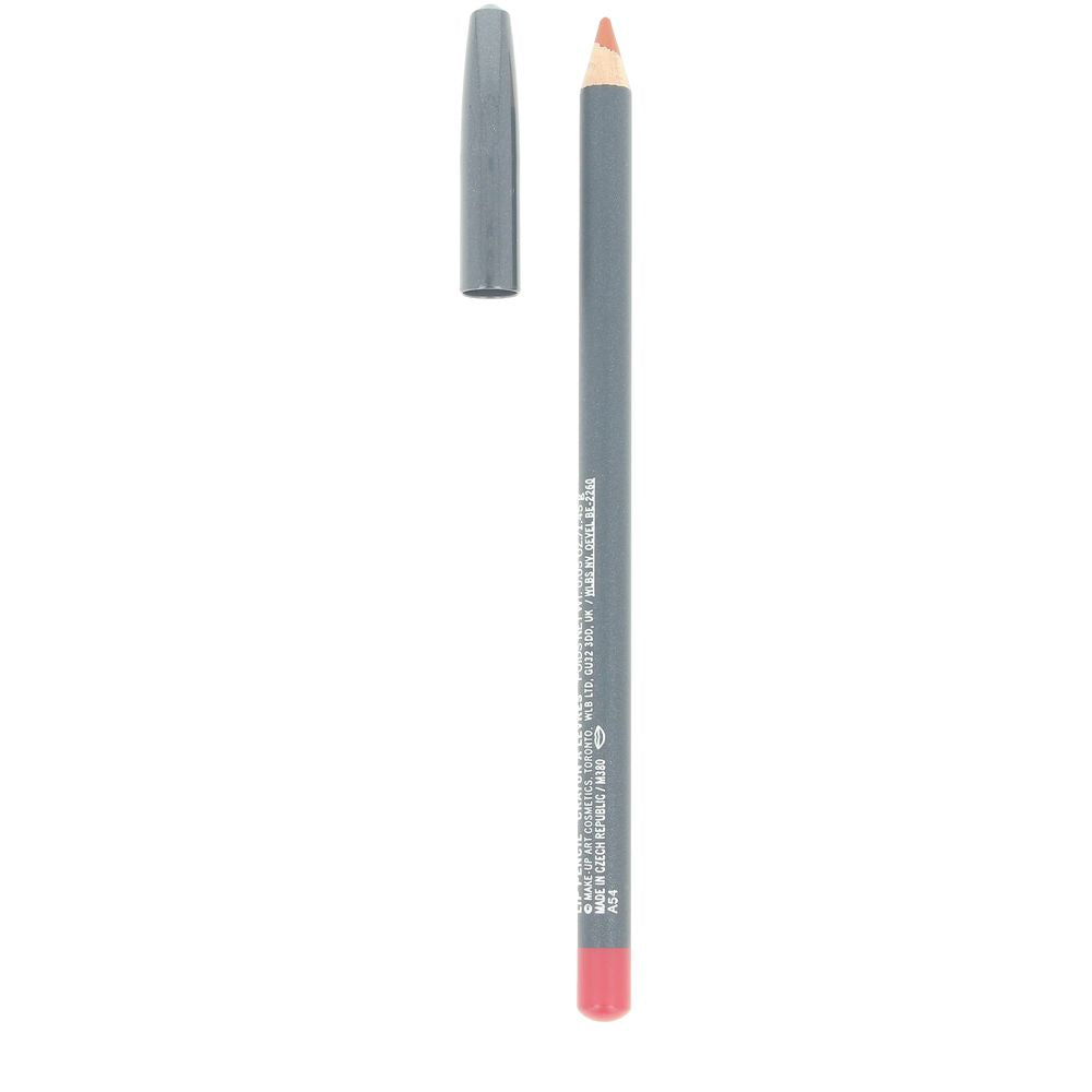 Mac Pink wood lip liner pencil with sharpened tip and removable cap, printed text on body