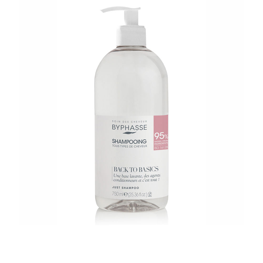 Transparent 750 ml shower gel bottle, vegan neutral pH, Unisex