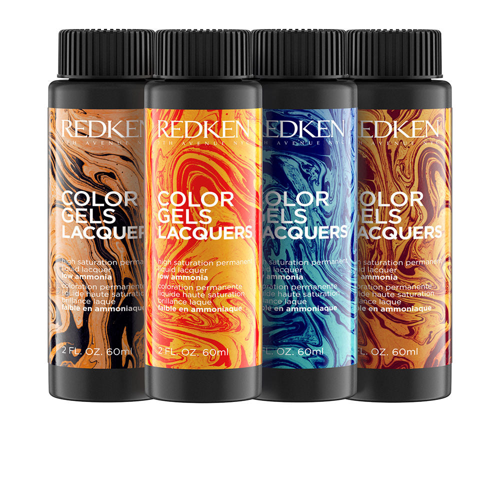 Three 60 ml tubes of low‑ammonia permanent gel hair colour, shade 6RR Blaze, Unisex