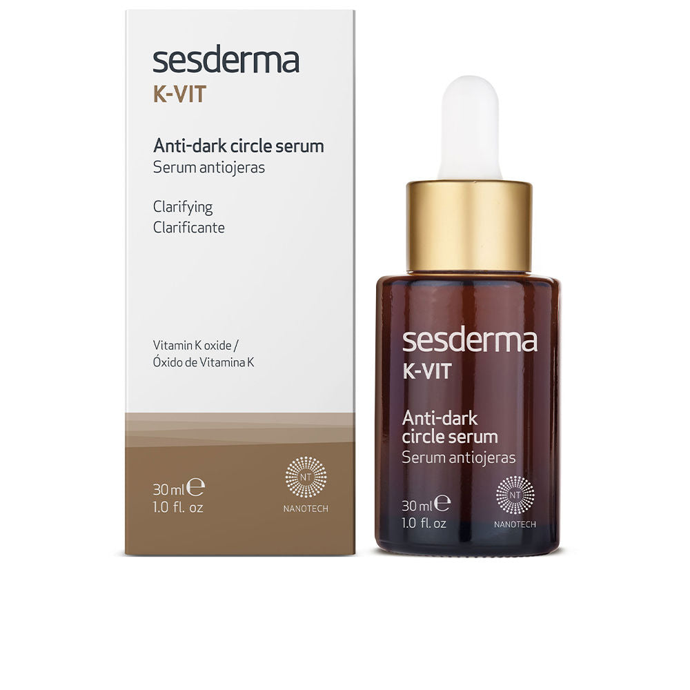 Small 30 ml vial of Vitamin K and hyaluronic eye serum for Women